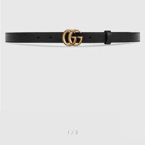 Leather Gucci belt with double B buckle 75